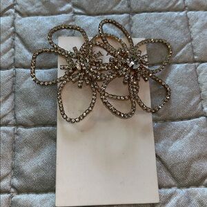 JLUXLABEL Sparkling Rhinestone Flower earrings